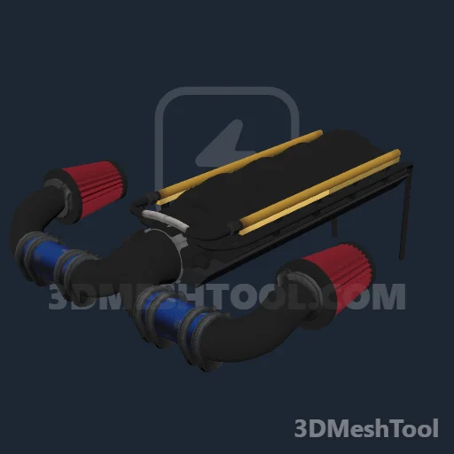Admissão de ar V8 cromo: foto do modelo no GTA V