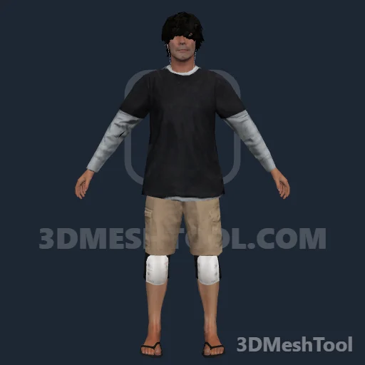 Skatista Grunge (a_m_m_skater_01) - hash 0xD9D7588C / 3654768780: foto no GTA V