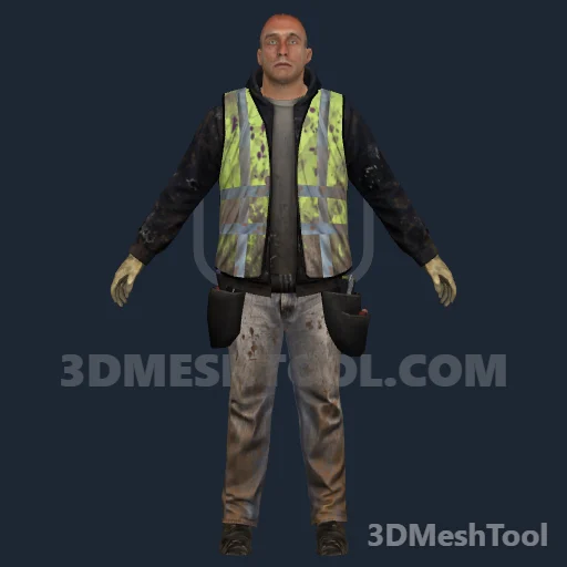 Trabalhador Docas (s_m_y_dockwork_01) - hash 0x867639D1 / 2255894993: foto no GTA V