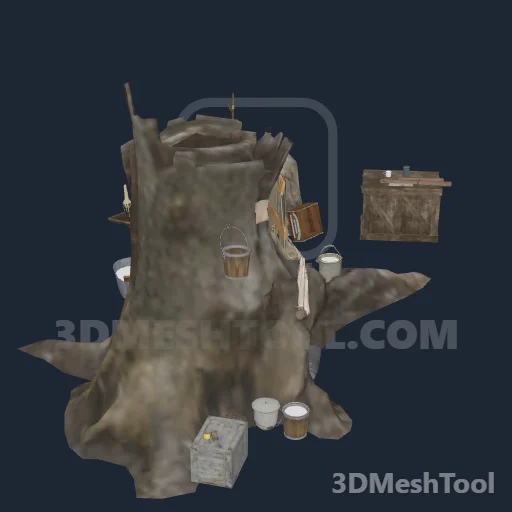 pg_ambcamp01x_tent_shelter_tree_trunk: foto do modelo no RedM (RDR2)