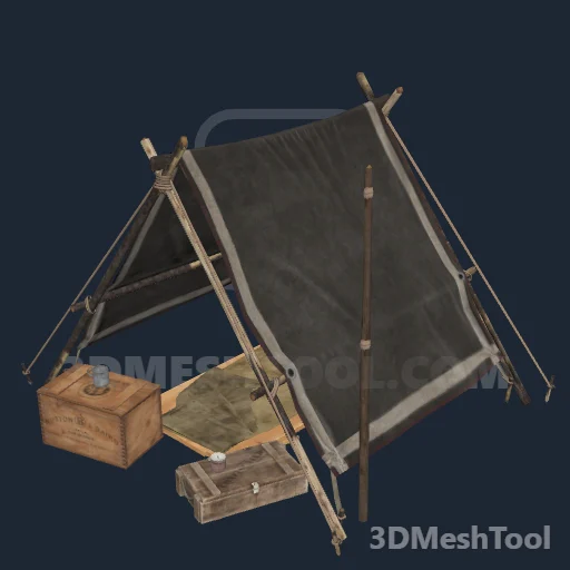 pg_mp_possecamp_tent_aframetent_military01: foto do modelo no RedM (RDR2)