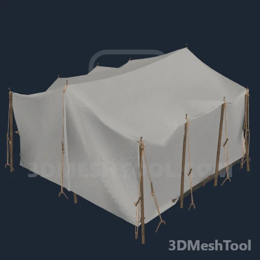pg_mp_possecamp_tent_coveredtent_military01: foto do modelo no RedM (RDR2)