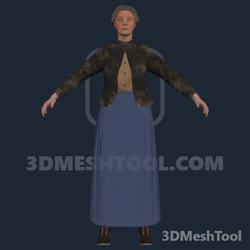 mp_u_f_m_outlaw3_warner_01: foto do modelo no RedM (RDR2)