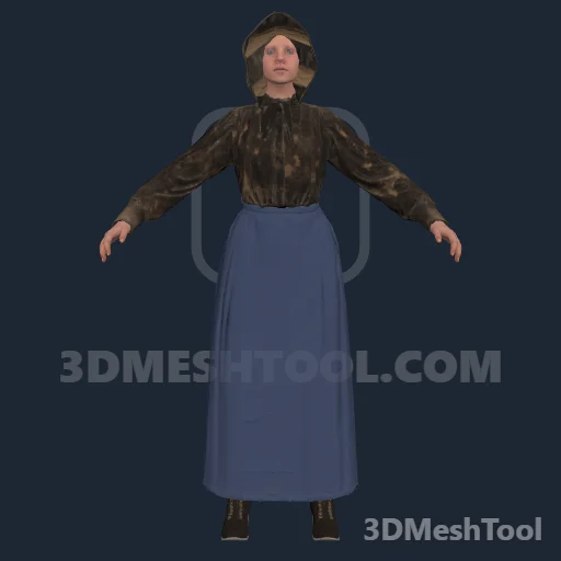 re_trappedwoman_females_01: foto do modelo no RedM (RDR2)