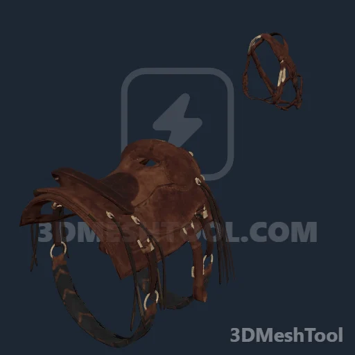 HORSE_EQUIPMENT_WESTERN_02_STOCK_USED_SADDLE_002: foto do modelo no RedM (RDR2)