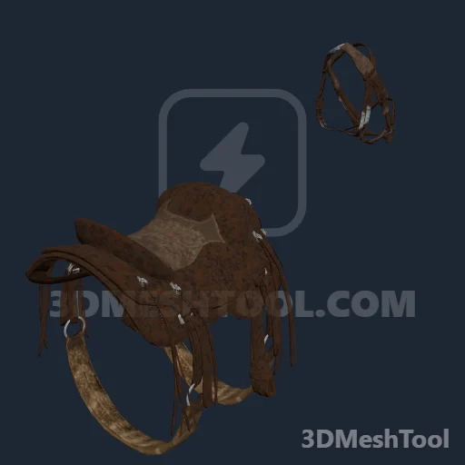 HORSE_EQUIPMENT_WESTERN_03_STOCK_USED_SADDLE_002: foto do modelo no RedM (RDR2)