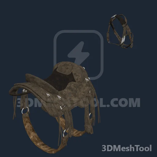 HORSE_EQUIPMENT_WESTERN_03_STOCK_USED_SADDLE_003: foto do modelo no RedM (RDR2)