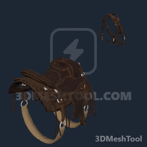 HORSE_EQUIPMENT_WESTERN_04_STOCK_USED_SADDLE_005: foto do modelo no RedM (RDR2)