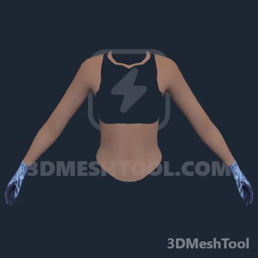 Braços e luvas · ID 204: foto do modelo no GTA V