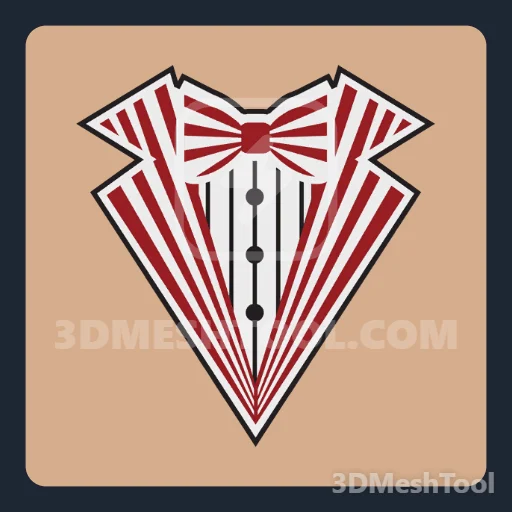Camiseta smoking listrado: foto do modelo no GTA V