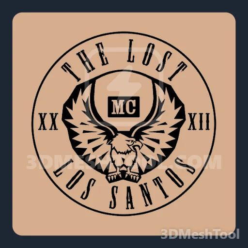 Lost MC branca (MP_Biker_Tee_031_M) - hash 0xFD0B9BEB / 4245396459: foto no GTA V