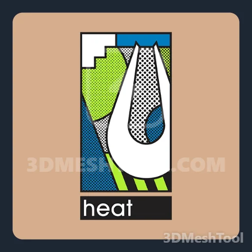 Logo Heat Pop Art vermelha: foto do modelo no GTA V
