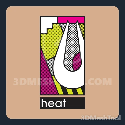 Logo Heat Pop Art azul: foto do modelo no GTA V