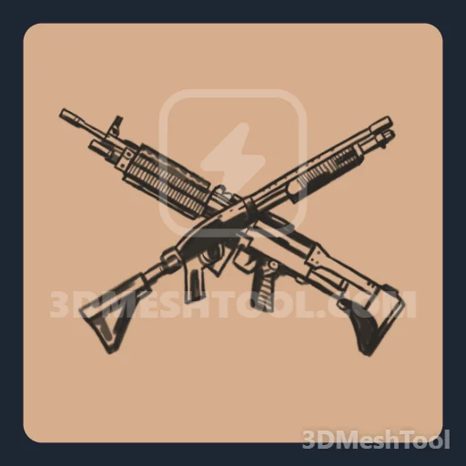Armas entrecruzadas (MP_Gunrunning_Tattoo_001_F) - hash 0x67A9591F / 1739151647: foto no GTA V