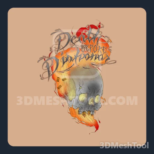 Death before dishonor (MP_Gunrunning_Tattoo_011_M) - hash 0xCAC90D71 / 3402173809: foto no GTA V
