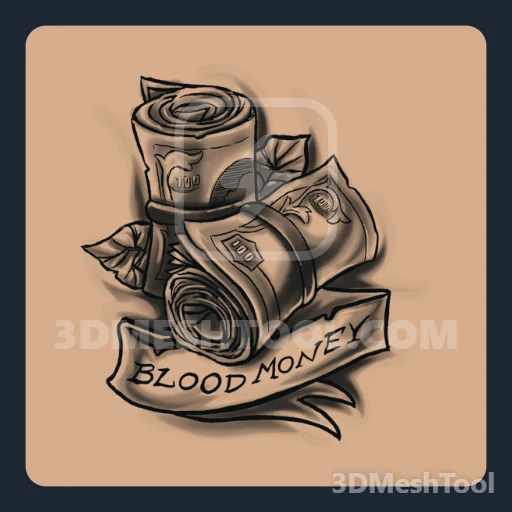 Dinheiro sujo (MP_Gunrunning_Tattoo_016_F) - hash 0xDA8E6060 / 3666763872: foto no GTA V