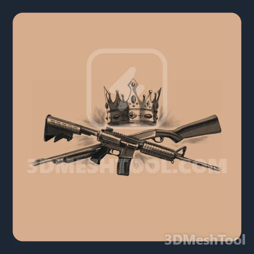 Armas do rei (MP_Gunrunning_Tattoo_020_M) - hash 0x923AFFCB / 2453340107: foto no GTA V