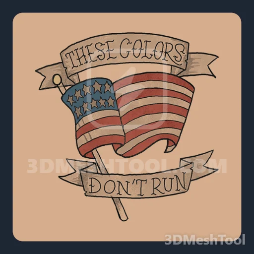 These Colors Don't Run (MP_MP_Biker_Tat_049_M) - hash 0xF5ABD371 / 4121678705: foto no GTA V