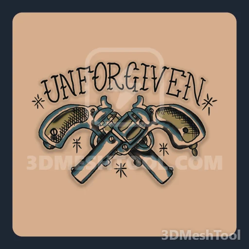 Unforgiven (MP_MP_Biker_Tat_050_F) - hash 0xFD0A9BB5 / 4245330869: foto no GTA V