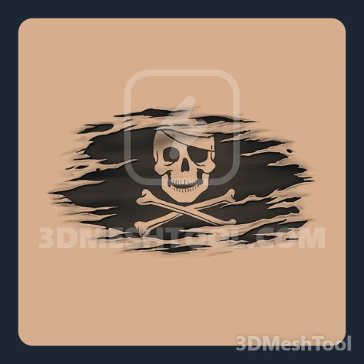 Bandeira pirata: foto do modelo no GTA V